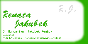 renata jakubek business card