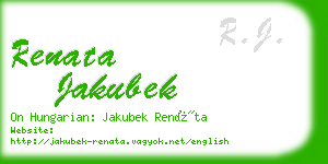 renata jakubek business card